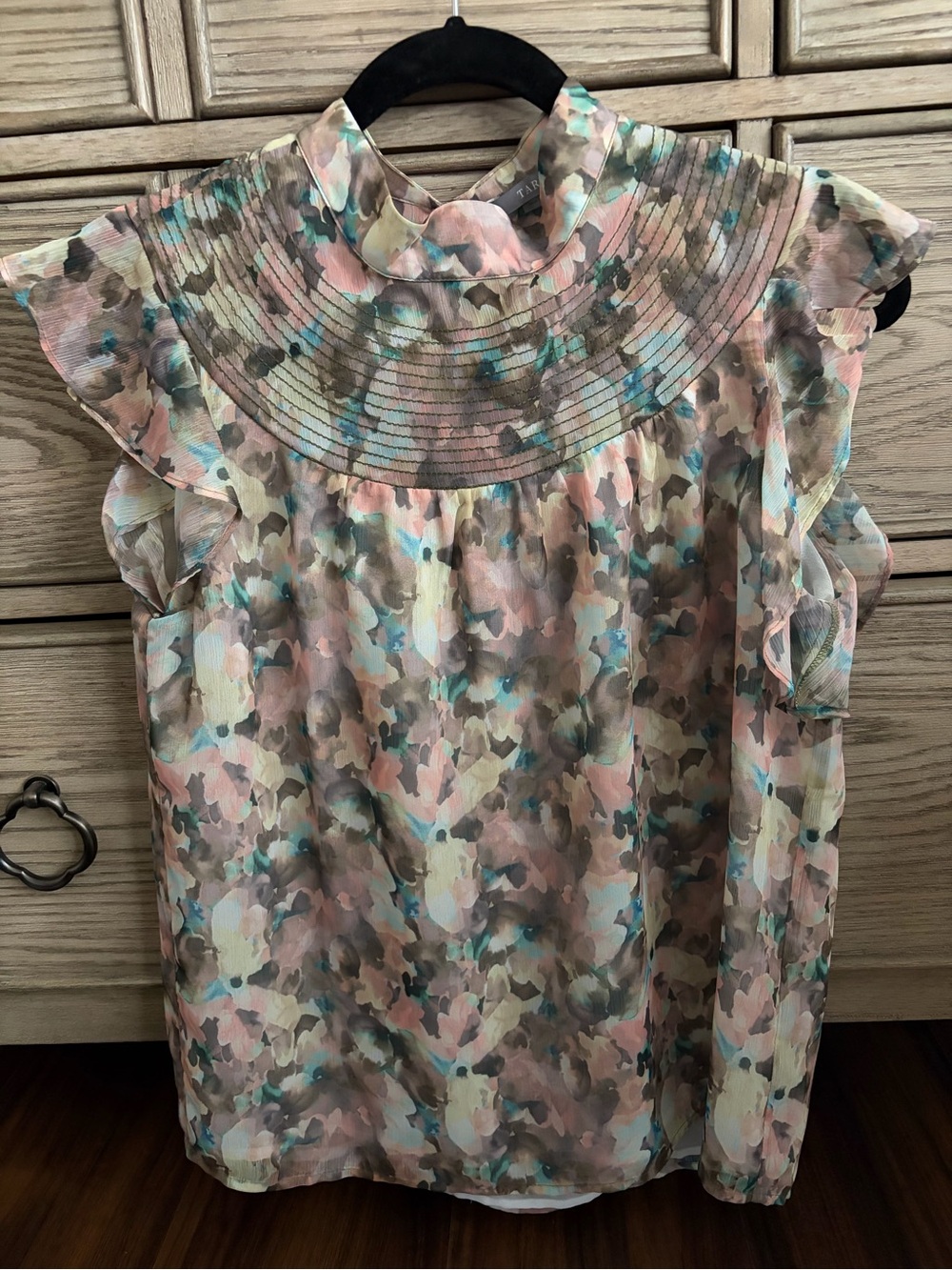 Tart Blouse Floral Ruffles Lined Small